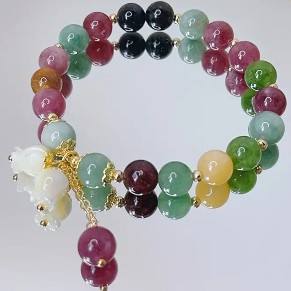 Rainbow tourmaline bracelet - Picture 4 of 4